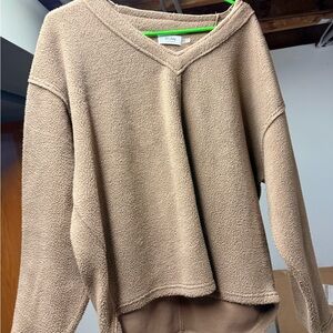 Blush Tan V-Neck Sweater